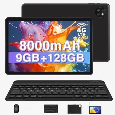 T10W Android Tablet with Keyboard,4G LTE Tablets,Octa-Core,10 InchAndroid 14 ... - Image 1 of 4