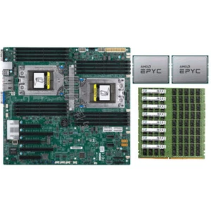 Supermicro H11DSi Motherboard + 2x AMD EPYC 7282 CPU + 8x Samsung 16GB 2666V RAM - Picture 1 of 8