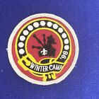 Vintage Winter Camp Bagpipe Silver Border Boy Scout America Patch 1998 BSA