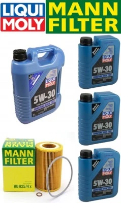 Kit de cambio de aceite BMW X5 01-06 E53 3,0 L M54 con filtro LIQUIMOLY 5W-30+MANN HU925/x Foto 1 de 4