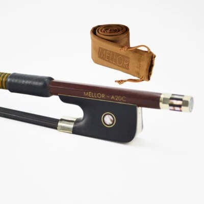 ***HURRY Special Offer!*** Black Hair Brazilwood Cello Bow Warm Tone MELLOR A20C - Image 1 of 4