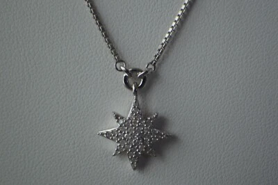 0.33ct Natural Diamond Celestial Pendant w 20" Chain ~ Platinum Over Fine Silver - Image 1 of 4