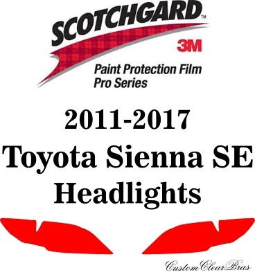 Película de protección de pintura 3M Scotchgard serie Pro 2011-2016 2017 Toyota Sienna SE Foto 1 de 3