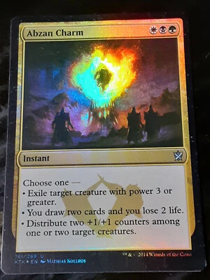 Abzan Charm FOIL , Khans of Tarkir , NM ,MTG, FREE SHIPPING - Image 1 of 3