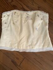 Classy Practory Collection Ivory Embellished Strapless Top Size EU44 US 36