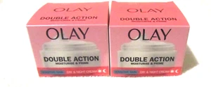 2 x Olay Double Action Day & Night Cream Sensitive 2 x 50ml Moisture & Prime New - Picture 1 of 1