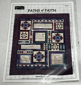 PATHS of FAITH Quilt Pattern by Wing and a Prayer 64"x74" - Picture 1 of 5