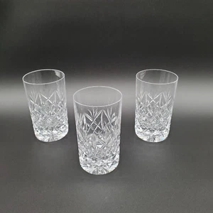 3 Signed Atlantis Crystal Clear Highball / Tumbler Glasses - Picture 1 of 8