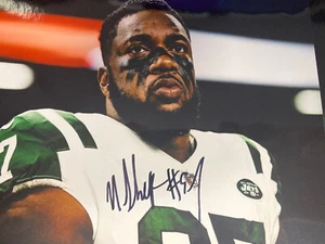 Foto firmata Nathan Shepard DE NY Jets colore 8x10 Coa Jets House 2020 - Foto 1 di 12