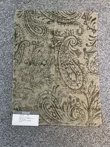 Kravet Fabric Sample 12.5” x 17” Paisley 25192-30 Chenille Green Teflon Crafts - Picture 1 of 20