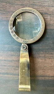 Lupa de lente óptica plegable de bolsillo de latón estilo vintage antiguo - Imagen 1 de 10