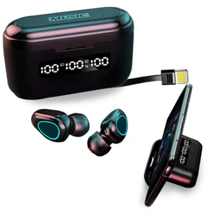 P30 Wireless Earbuds Smart Noise Cancelling 2-in-1 Power Bank Case & Phone Stand - Picture 1 of 8