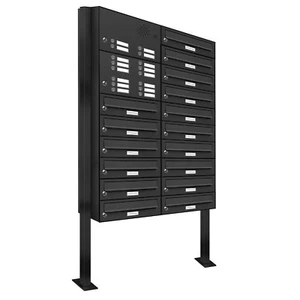 16er Premium Standbriefkasten mit Klingel RAL 7016 Postkasten Ständer 2x8 - Bild 1 von 4