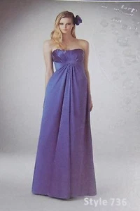 2127 BARI JAY 736 VESTIDO DE FIESTA FORMAL DAMA DE HONOR AZUL REAL TALLA 10 - Imagen 1 de 8