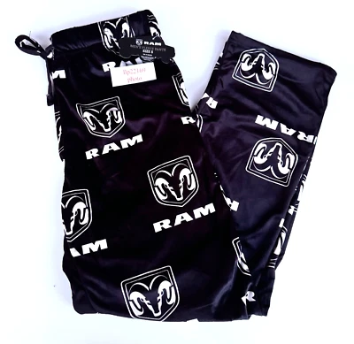 PANTALONES DE PIJAMA DODGE RAM TRUCK de vellón negro para dormir (pequeños para hombre) nuevos Foto 1 de 3