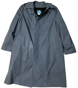 Military All Weather Man's Coat Lined Size 44 Long Neptune Garment Black Trench - Picture 1 of 10