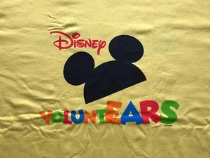DISNEY T SHIRT YELLOW VOLUNTEARS MICKEY MOUSE NEW WITHOUT TAGS TEE SIZE 2XL - Picture 1 of 4