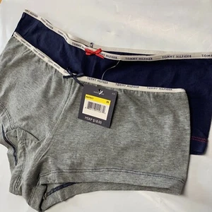 Neu mit Etikett Tommy Hilfiger 2er-Pack Boyshorts Shortie Baumwollmischung Logo-Band Höschen - Bild 1 von 22