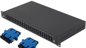 Panel de conexión de fibra óptica, 1U, montaje en rack, 24 puertos cargado SC dúplex SM-9532 - Imagen 1 de 1