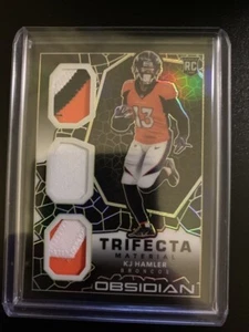 2020 Panini Obsidian Trifecta Materials Electric Etch Yellow #19 K.J. Hamler - Bild 1 von 2