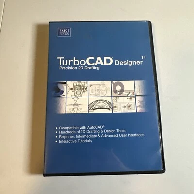 IMSI Design TurboCAD Designer 14 Software 2D Training Software Windows XP Vista - Image 1 of 4