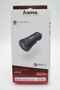 Hama PKW KFZ Charger Schnelles Ladegerät USB Turbo Fast 3A / 19,5W Quick Charge - Bild 1 von 5