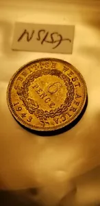 British West Africa 1943 Six Pence Coin Idas10. - Picture 1 of 2