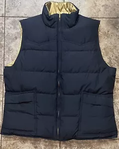 Ralph Lauren Polo Sport Daunen gefütterte Weste schwarz gold wendbar Damen L - EUC - Bild 1 von 6