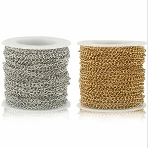 Stainless Steel Extension Tail Chain Bulk Necklace Extender Chains 4x5mm bigger  - Picture 1 of 3
