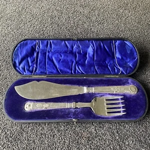 Victorian Harrison Bros And Hawson’s Vintage Silver Plated Fish Cutlery Server - Picture 1 of 8