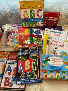 TODDLER CHILDREN FLASH CARDS USBORNE WIPE CLEAN BOOKS LACING SHAPES * U-CHOOSE! - Picture 1 of 77