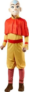 Avatar The Last Airbender Aang Costume Jumpsuit Cape Half Mask Medium - Picture 1 of 7