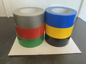 4 x nastro adesivo gaffer 50 metri nastro a rullo, 6 diversi colori disponibili, nero - Foto 1 di 24