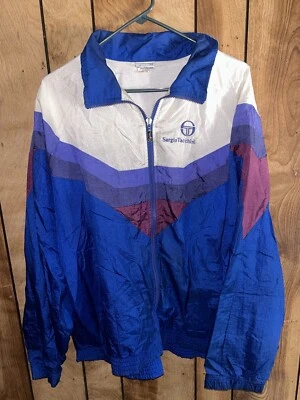 Vintage Sergio Tacchini  Windbreaker Track Jacket | Size L Blue  - Image 1 of 4