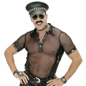 Rockershirt Netzshirt L 52 Männer Netzoberteil Biker Rocker Kostüm Fasching - Bild 1 von 2