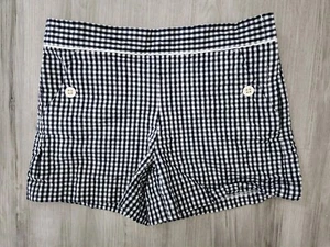janie and jack new size 10 Black seersucker Gingham shorts Adjustable - Picture 1 of 9