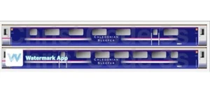 Adhesive Vinyl Coach Decal suit OO gauge Hornby / Lima - Caledonian Sleeper - Foto 1 di 1