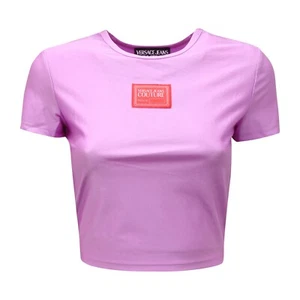 2463AT maglia donna VERSACE JEANS COUTURE woman cropped t-shirt - Picture 1 of 4