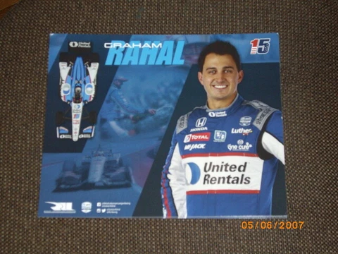 2019 GRAHAM RAHAL #15 UNITED RENTALS NTT INDY CAR SERIES POSTCARD Cover