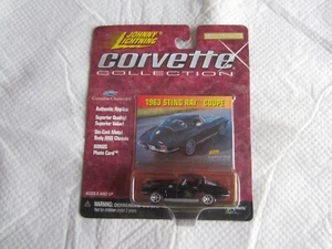 Johnny Lightning Corvette Collection 1999: cupé Sting Ray 1963 negro nuevo en paquete - Imagen 1 de 3