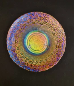 Saladier Ou Coupe En Verre Multicolore Avec Fleurs 🌸à Identifier - Picture 1 of 8