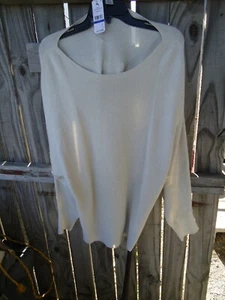 NWT Tommy Bahama Creamy Gold Metallic Sparkle Bonita Sweater Pull Over L - Picture 1 of 8