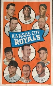 1969 Topps baseball Team Kansas City Royals poster original #7 of 24 - Picture 1 of 1