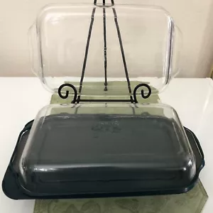 3. - Pyrex 2qt Rectangle Glass Dishes W/ Handles 1 Green Lid For Dishes 11x7x1.5 - Picture 1 of 3