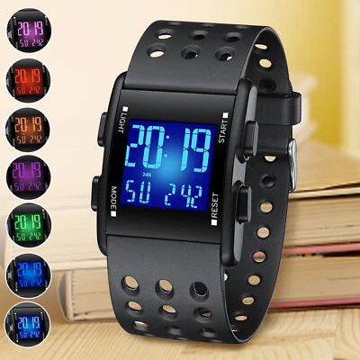Waterproof Men Digital Sports Watch Military Tactical LED Backlight Wristwatch - Image 1 of 4