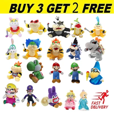 Super Mario Bros. Plush Toy Stuffed Doll Soft Animals Kids Birthday Xmas Gift - Image 1 of 4