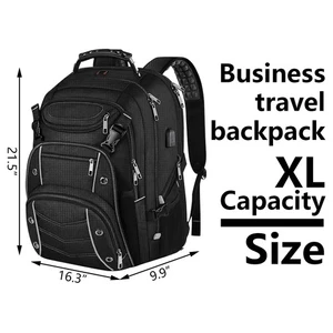 18,4 Zoll Unisex Laptop Rucksack Tasche 55L Extra Groß USB Ladeanschluss Diebstahlsicherung - Bild 1 von 12