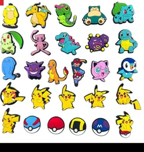 Kompatibel mit Crocks wie Jibbitz Schuh Charms 27 Stück Pokémon Motiv UK 🇬🇧 - Bild 1 von 2