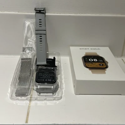 Smart Watch Bluetooth Call Fitness  BloodPressure Tracker(Mesh & Silicone Strap) - Image 1 of 4