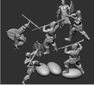 Juego Completo Diorama Soldados Británicos Vs Guerreros Zulúes Estampado Resina 1/35 - Imagen 1 de 1